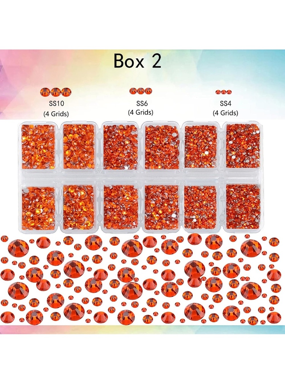 Red Rhinestones Light Siam 8000pc Set - Picture 8 of 8